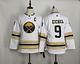 Youth Sabres 9 Jack Eichel White 50th anniversary Adidas Jersey